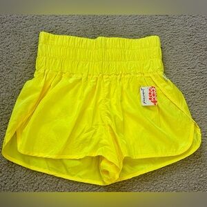 New Free People Movement Yellow Shorts